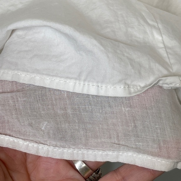 Lulus White Cotton Empire Waist Backless Mini Sz M - Picture 10 of 12